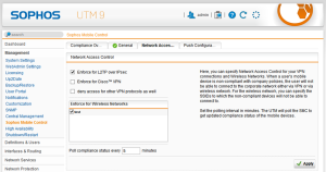 Setting for Network Access Control in the UTM