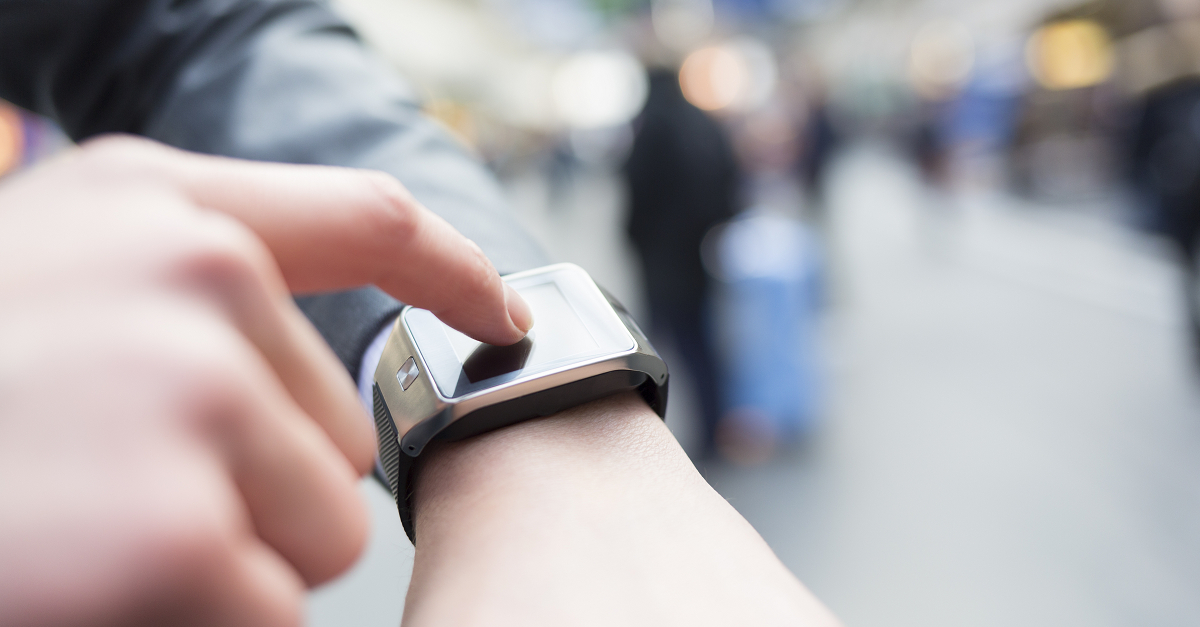 Middle Aged Male Model Wearing Stylish Smartwatch Mature Fashion Wearable  Stock Photo by ©innovatedcaptures 272443976