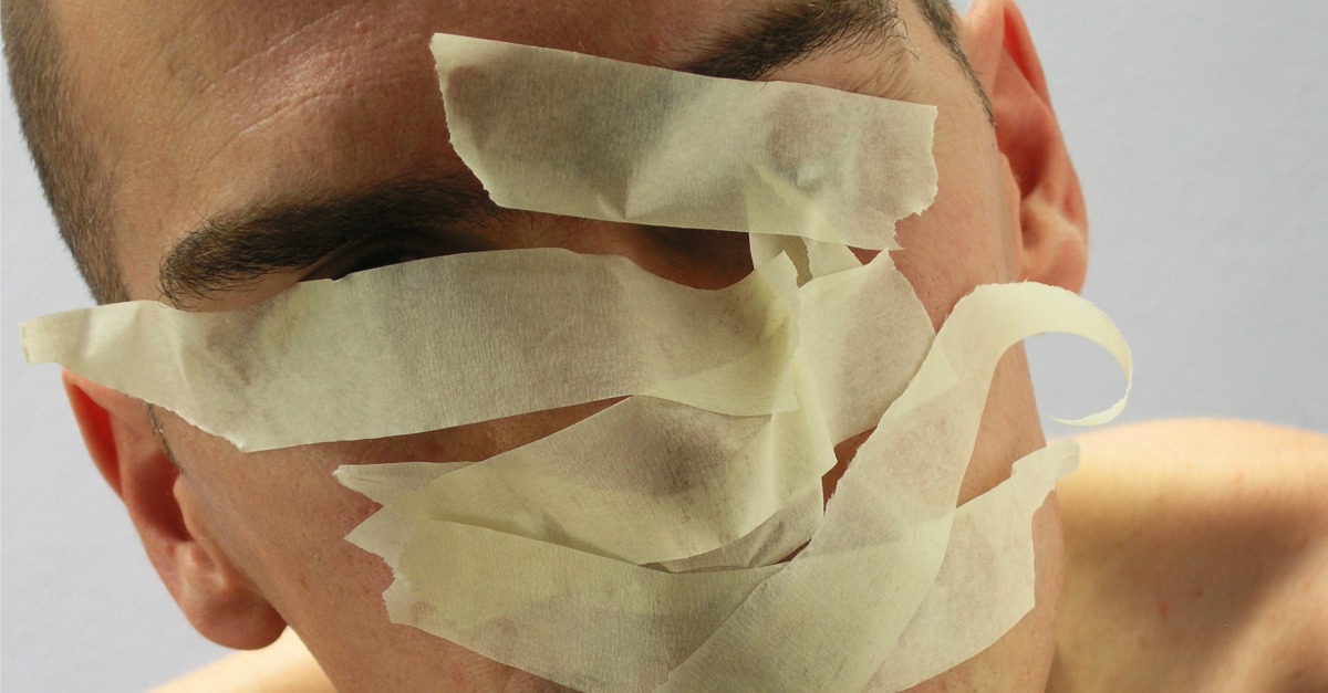 Masking tape man. Image courtesy of Shutterstock.