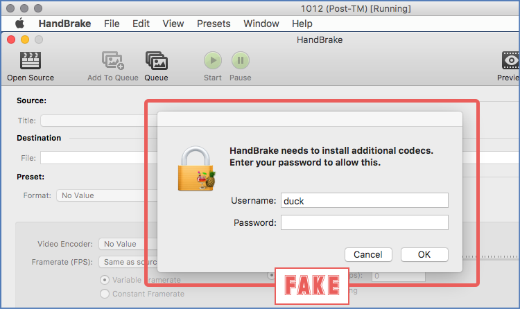 handbrake mac malware