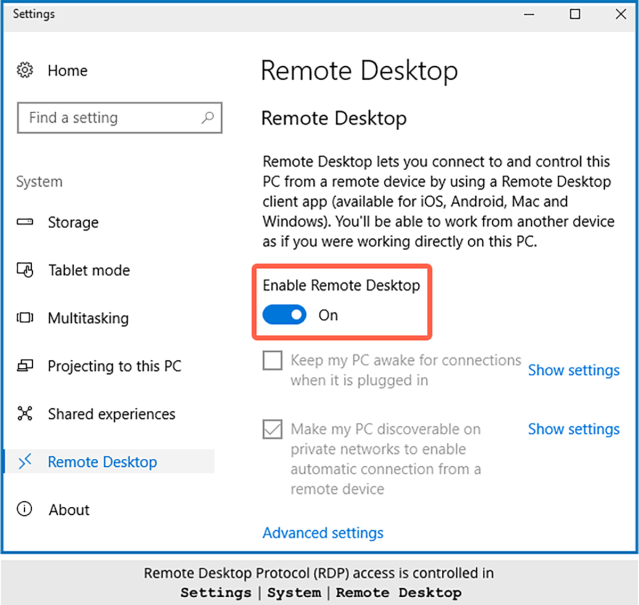 remote desktop protocol