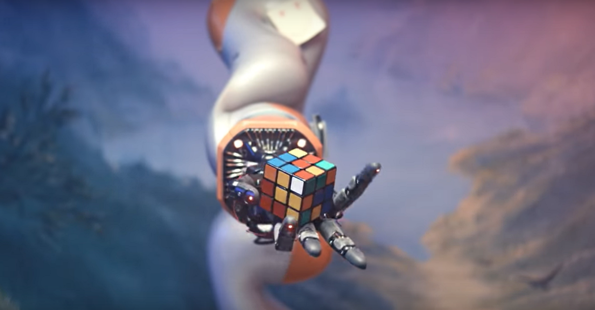 ARTIFICIAL INTELLIGENCE solving a GIANT Rubik's cube! 