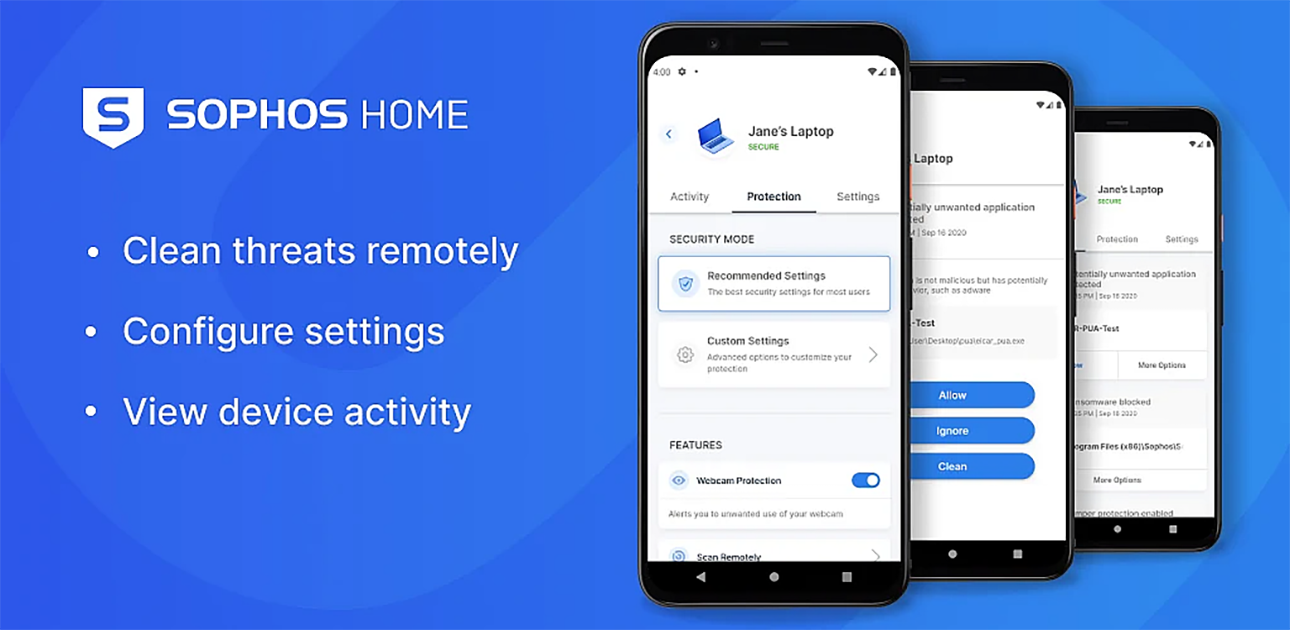 sophos home premium available also for iphone