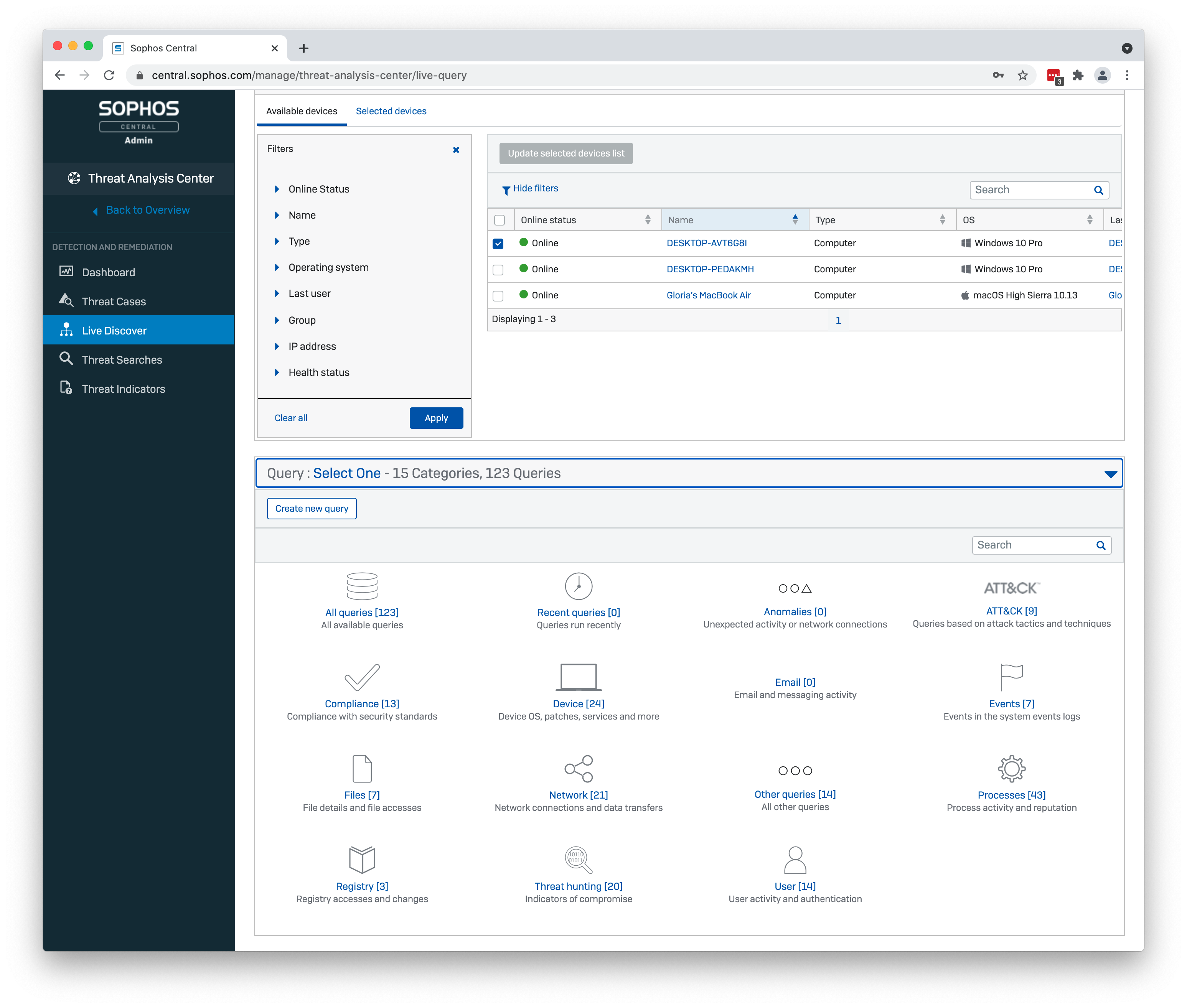 Using Sophos EDR to identify endpoints impacted by Dell kernel driver