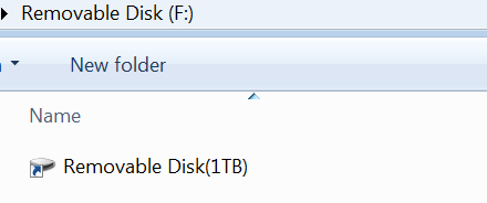 A deceptive screen capture of the USB drive's top-level directory
