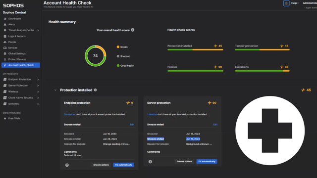 Sophos Account Health Check