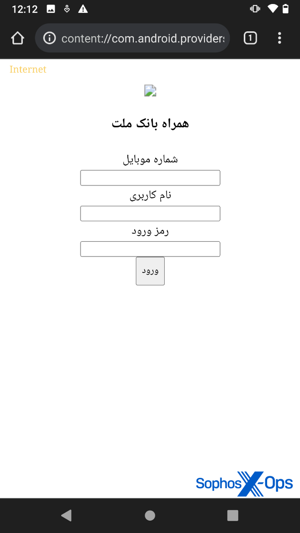 A screenshot of an HTML webpage which displays boxes for username/email and password