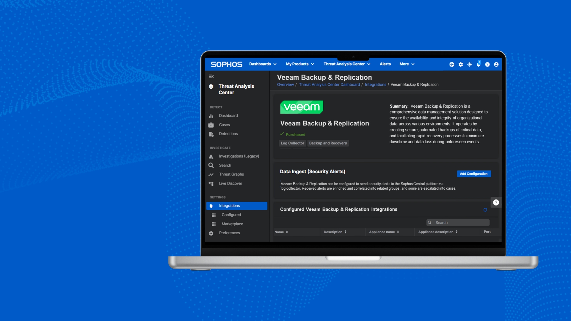 Sophos MDR and Sophos XDR now integrate with Veeam