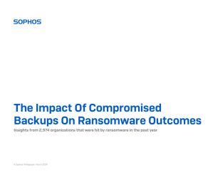 The impact of compromised backups on ransomware outcomes – Sophos News