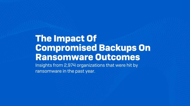 The impact of compromised backups on ransomware outcomes