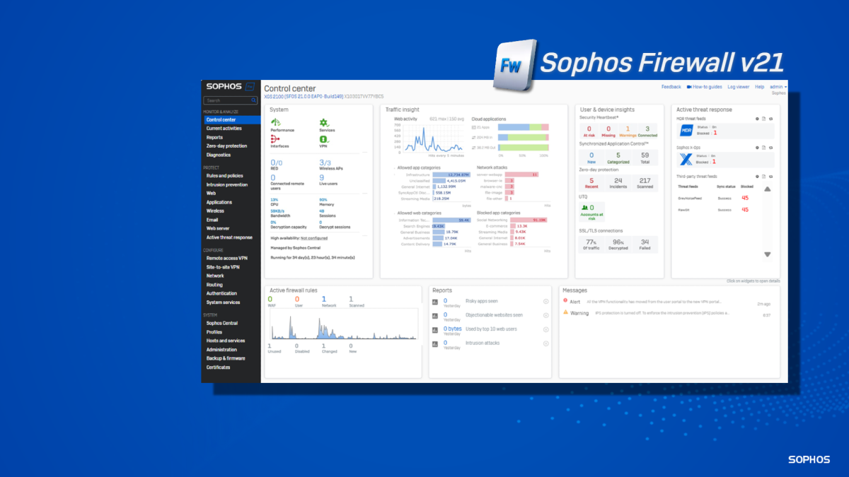 sophos firewall v21