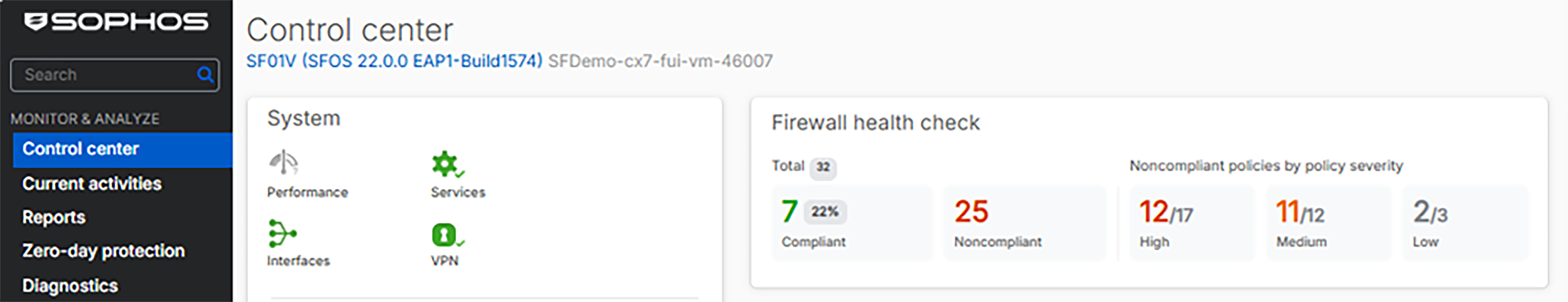 sophos firewall v22
